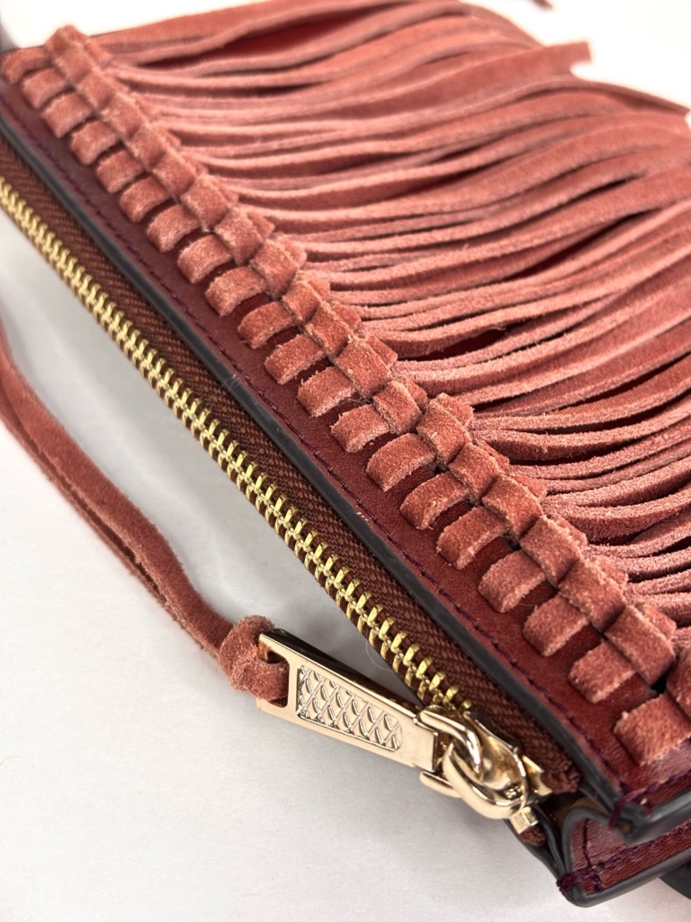 Rebecca Minkoff Stevie Brown Suede Leather Fringe Festival Boho Western Belt Bag - Picture 2 of 13